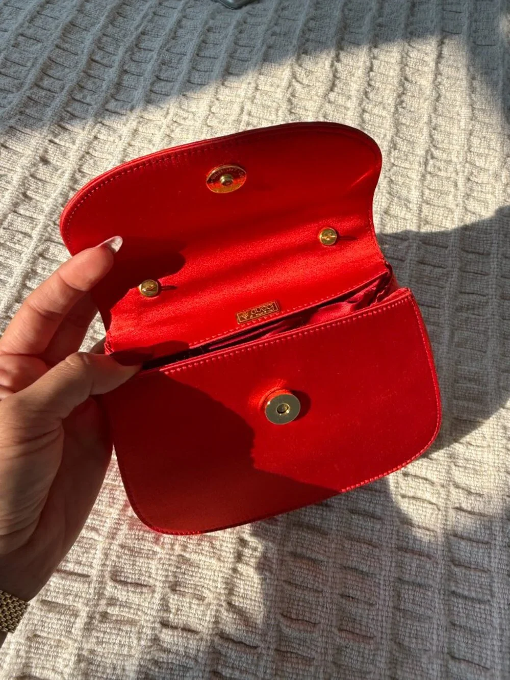 Vintage Gucci Red Satin Mini Bag - Super chic
